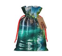 Plitvice Lakes National Park Print Drawstring Pouches For Gifts,Reusable Fabric Gift Bags,For Holiday And Party Presents