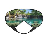 Plitvice Lakes National Park Print Sleep Mask Silk-Like Eye Mask Sleeping Eye Mask for Women Men for Travel Sleep Relaxation