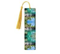 Plitvice Lakes National Park Print Wooden Bookmark Women Men Tassel Book Marks Bookmarks for Book Lovers Reading Accessories