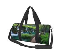 Plitvice Lakes National Park Printed Canvas Travel Duffel Bag - Gym Sports Bag with Large Capacity for Weekend Business Travel