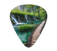 Plitvice Lakes National Park Printed Guitar Picks 12-Piece Set - Comfortable, Versatile Plectrum for All Guitar Styles & Players