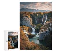 Plitvice Lakes National Park Waterfall Jigsaw Puzzle, 1000 PCS, Indoor Activity for The Home, A Mindful Leisure Activity for Puzzle Lovers, at Home