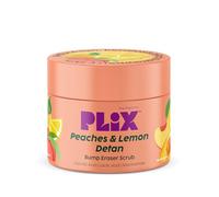 PLIX - THE PLANT FIX Peaches & Lemon Detan Bump Eraser Scrub (200g) | Removes Tan & Restores Skin’s Moisture, Reduces Dark Spots, Uneven Skin Tone, & Reveals Softer Smoother Skin