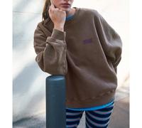 Plizzy Long Sleeve Crew Neck Sweatshirt chestnut