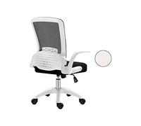 PLJKIHED Ergonomic Office Desk Chair Mesh Swivel Computer Task Chair Mid Back with Flip Up Arms Stabilize