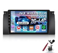 PLKEQS [2+64G] Car Radio for B-MW X5 E39 E53 M5 1999-2006 with Carplay and Android Auto - 9 Inch Touchscreen Android Car Stereo - DSP/GPS/WiFi/SWC/Bluetooth/Camera,K4 Pro Plus