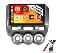 PLKEQS 2G+64G Android 15 Car Stereo for H-onda Fit Jazz City 2002-2007 Carplay Android Auto Sat Nav,9 Inch Touch Screen Radio 2 Din with Bluetooth WIFI FM RDS Camera,K3 Pro Plus