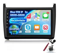 PLKEQS [4+64G] Techschermo Car Radio for VW P-olo 2010-2016 with Carplay and Android Auto - 9 Inch HD Touch Screen Android Car Stereo - EQ Audio/GPS/WiFi/SWC/Camera,K2 Pro