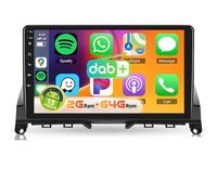 PLKEQS 4 Core+64G Car Stereo for B-enz C Class W204 S204 2006-2011 with Carplay Android Auto, 9" HD IPS Touchscreen Bluetooth Car Radio with GPS WiFi FM/RDS SWC Camera,K5 Pro