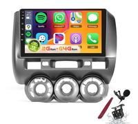 PLKEQS 4Core 2G+64G H-onda Jazz 2002-2008 Car Radio Stereo for with DSP Wireless Carplay Android Auto Bluetooth 9" IPS Touchscreen Radio, GPS Navigation WiFi FM/RDS SWC Camera,K3 Pro Plus