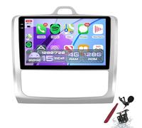 PLKEQS 4G+128G Car Stereo for F-ord Focus Exi MT 2 3 Mk2/Mk3 2004-2011 CarPlay Android Auto, Android Car Radio 9'' In-Cell Touch Screen/GPS/Bluetooth/FM RDS/EQ/Wi-Fi/Rear Camera,K1 Pro Plus
