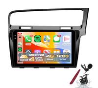 PLKEQS 4G+128G Car Stereo for VW G-olf MK7 2013-2018 Wireless CarPlay Android Auto, Android 15 Car Radio 10.1'' In-Cell Touch Screen/GPS/Bluetooth 5.0/FM RDS/EQ/Wi-Fi/Rear Camera,K1 Pro