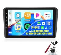 PLKEQS 4G+64G Android 15 Car Stereo for A-udi A3 2003-2012/S3 2006-2012/RS3 2011-2012 with CarPlay Android Auto, 9'' Touchscreen with WiFi Bluetooth FM RDS EQ SWC Backup Camera,K2 Pro