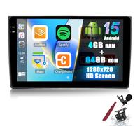 PLKEQS 4G+64G Android Car Stereo for A-udi A4 S4 RS4 2002-2008 CarPlay 9 inch InCell Touchscreen,GPS Navigation,BT 5.0 Car Radio, FM/RDS, SWC,EQ Zomolither,Camera,Y1