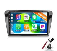 PLKEQS 4G+64G Car Radio for S-koda Octavia Mk3 2013-2018, Android 15 Car Stereo with CarPlay Android Auto 10" Touch Screen Radio with BT 5.0 GPS WiFi 32 EQ FM/RDS Camera,Y2