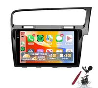 PLKEQS 4G+64G Car Stereo for VW G-olf MK7 2013-2018 CarPlay Android Auto, Android 15 Car Radio 10.1'' In-Cell Touch Screen/GPS/Bluetooth 5.0/FM RDS/EQ/Wi-Fi/Mirror Link, Camera,Y2