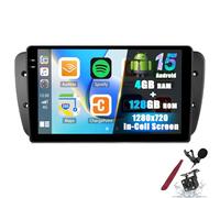 PLKEQS 6G+128G Android Car Stereo for S-eat Ibiza 2009-2013 Radio with CarPlay 9 inch InCell Touchscreen,GPS Sat Nav,Bluetooth 5.0 Car Radio FM/RDS SWC EQ Camera,K2 Pro
