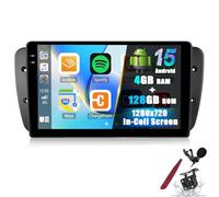 PLKEQS 6G+128G Android Car Stereo for S-eat Ibiza 2009-2013 Radio with CarPlay Android Auto, 9 inch InCell Touchscreen,GPS Sat Nav,Bluetooth 5.0 Car Radio, FM/RDS, SWC,EQ Camera,K6 Pro