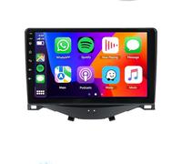PLKEQS Android 14 Car Radio Navi for T-oyota Aygo/P-eugeot 108/C-itroen C1(2014+) 9" Screen 2 Din Radio with Wireless Carplay Android Auto GPS Navigation FM RDS Bluetooth SWC DSP MIC+Camera,M150S