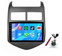 PLKEQS Android 14 Car Radio Sat Navi for C-hevrolet Aveo Sonic(2011-2015) 9 Inch Touchscreen Multimedia Player with Wireless Carplay GPS Navigation FM RDS Bluetooth 5G-WiFi SWC DSP,M100S