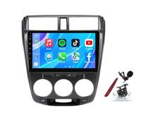 PLKEQS Android 14 Car Radio Sat Navi for H-onda City(2008-2013) 9 Inch Touchscreen Multimedia Player with Wireless Carplay GPS Navigation FM RDS Bluetooth 5G-WiFi SWC DSP,M500S