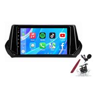 PLKEQS Android 14 Car Radio Sat Navi for P-eugeot 2008(2019-2021) 9 Inch Touchscreen Multimedia Player with Wireless Carplay GPS Navigation FM RDS Bluetooth 5G-WiFi SWC DSP,M120S