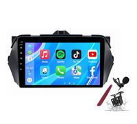 PLKEQS Android 14 Car Radio Sat Navi for S-uzuki Alivio Ciaz(2014-2018) 9 Inch Touchscreen Multimedia Player with Wireless Carplay GPS Navigation FM RDS Bluetooth 5G-WiFi SWC DSP,M400S