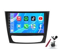 PLKEQS Android 14 Car Radio Stereo for B-enz E-Class W211(2001-2011) 9" Touchscreen Multimedia Player with Wireless Carplay 2 Din GPS Sat Navigation FM RDS Bluetooth 5G-WiFi SWC DSP,M400S