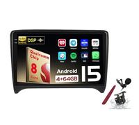 PLKEQS Android 15 Car Radio Sat Navi for A-udi TT(2006-2012) 9 Inch Head Unit Tablet Pad Multimedia Player with Wireless Carplay Android Auto GPS Navigation FM RDS BT 5G-WiFi SWC DSP,M700S