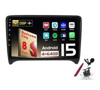 PLKEQS Android 15 Car Radio Sat Navi for A-udi TT(2006-2012) 9 Inch Touchscreen Multimedia Player with Wireless Carplay GPS Navigation FM RDS Bluetooth 5G-WiFi SWC DSP,M150S