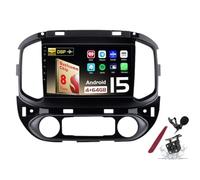 PLKEQS Android 15 Car Radio Sat Navi for C-hevrolet Colorado/GMC Sierra(2014-2018) 9 Inch Touchscreen Multimedia Player with Wireless Carplay GPS Navigation FM RDS Bluetooth 5G-WiFi SWC DSP,M600S