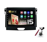 PLKEQS Android 15 Car Radio Sat Navi for F-ord Everest/Ranger(2016-2019) 9 Inch Touchscreen Multimedia Player with Wireless Carplay GPS Navigation FM RDS Bluetooth 5G-WiFi SWC DSP,M300S