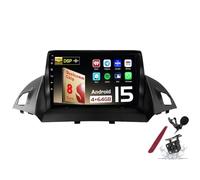 PLKEQS Android 15 Car Radio Sat Navi for F-ord Kuga 2/Escape 3(2012-2019) 9 Inch Touchscreen Multimedia Player with Wireless Carplay GPS Navigation FM RDS Bluetooth 5G-WiFi SWC DSP,M500S