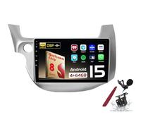 PLKEQS Android 15 Car Radio Sat Navi for H-onda Fit Jazz(2007-2013) 9 Inch Touchscreen Multimedia Player with Wireless Carplay GPS Navigation FM RDS Bluetooth 5G-WiFi SWC DSP,M500S