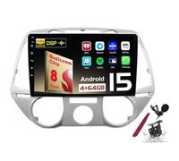 PLKEQS Android 15 Car Radio Sat Navi for H-yundai I20(2008-2012) 9 Inch Touchscreen Multimedia Player with Wireless Carplay GPS Navigation FM RDS Bluetooth 5G-WiFi SWC DSP,M200S