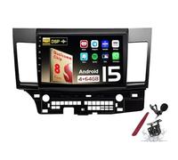 PLKEQS Android 15 Car Radio Sat Navi for M-itsubishi Lancer(2007-2012) 9 Inch Touchscreen Multimedia Player with Wireless Carplay GPS Navigation FM RDS Bluetooth 5G-WiFi SWC DSP,M120S