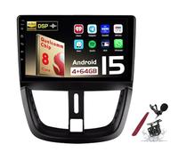 PLKEQS Android 15 Car Radio Sat Navi for P-eugeot 207(2006-2015) 9 Inch Touchscreen Multimedia Player with Wireless Carplay GPS Navigation FM RDS Bluetooth 5G-WiFi SWC DSP,M100S