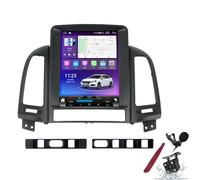 PLKEQS Android 15 Qualcomm Car Radio for H-yundai Santa Fe(2006-2012) Stereo Replacement Head Unit 9.7" QLED Touchscreen with Carplay GPS Navigation Multimedia Player DSP SWC,M400S