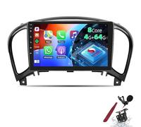 PLKEQS Qualcomm 8-Core 4G+64G Car Stereo for N-issan Juke 2010-2014 with Carplay Android Auto Sat Nav, Android 15 9 Inch Touch Screen Bluetooth WIFI FM RDS Camera,K5 Pro Plus