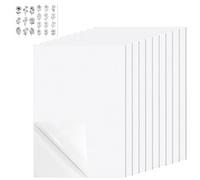 Plkjiu 12-Pack A4 Water Soluble Embroidery Paper - Printable Stick and Stitch Embroidery Patterns Transfer Paper for Hand & Machine Embroidery, Dissolvable Embroidery Stabilizer