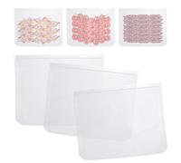 Plkjiu 6 Pack Reusable Gallon Freezer Bags, 27 * 28CM/10.6 * 11Inch Extra Large Thick Ziplock Silicone Plastic Leakproof Sandwich Snack Fruits Lunch Food Storage Bags Meal Prep, Dishwasher Safe