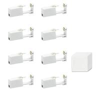 Plkjiu 8pcs Ear Piercing Gun Kit For Teens, Women, Men, Girls & Boys - Pain-Free Disposable Sterile Self Kit With 8 Medical Grade Studs, Gold - Includes Nose Piercing Gun, Ear Needles & Nose Studs