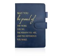 Plkjiu Leather Notebook - Perfect Thank You Gift for Employees, Teachers, Colleagues,A5 Journal with To-Do List Page Classic Executive Notebook for Professionals (BLUE)