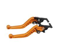 PLKPVHVZNM Brake Clutch Motorcycle Accessories 1 Pair Motorbike CNC Adjustable Hand Levers Brake Handle Grip Suitable for Most Motorcycles Clutch Brake(Orange)