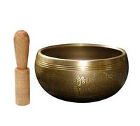 PLKTCM Nepal Tibetan Singing Bowl with Stick Set Buddhist Decoration Buddhist Yoga Meditation Sound Handmade 5.5CM Height