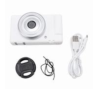 PLKYZMCDK 5K Digital Camera for Photography, Compact Digital Camera with 80MP Sensor and 2.8 Inch Flip Screen, 5 Axis Gyro Stabilized Small Camera for Beginners White