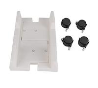 PLKYZMCDK Removable Computer Case Stand Holder Bracket, Desktop Mainframe Storage Rack with Brake, Adjustable X Frame for PC Case, Durable ABS Material with Smooth, Ideal for Mainstr (White)