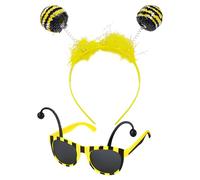 PLLDVEFD 1 Piece Bee Headband And 1 Piece Bee Sunglasses, Role-Playing Props, Bee Costume Accessories, Fun Party Accessories.