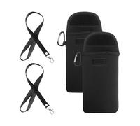 PLLDVEFD 2 Pieces Black Mobile Phone Bag, Waterproof Mobile Phone Bag, Mini Crossbody Bag, Portable Crossbody Bag, Mobile Phone Case.