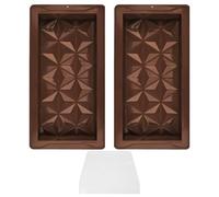 PLLDVEFD 2 Pieces Diamond Chocolate Molds, 1 Piece Scraper, Silicone Mold, Diy Making Dessert Cookies Candy Props, Kitchen Baking Molds.
